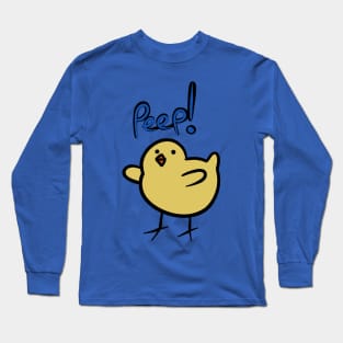 Yellow Chick Peep Long Sleeve T-Shirt